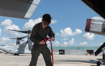 U.S. Marines with VMM-266 conduct assault support operations with Royal Netherlands Marines