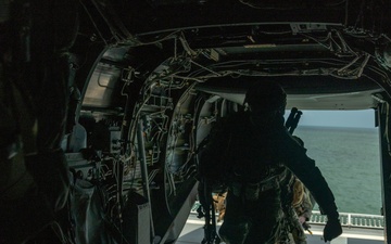 U.S. Marines VMM-266 conduct assault support operations with Royal Netherlands Marines