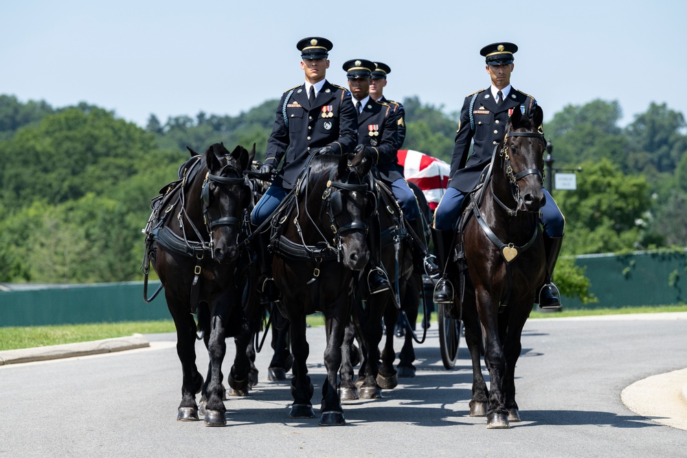Full Military Funeral Honors with Escort are Conducted for U.S. Air Force Lt. Col. Donald Downing in Section 75