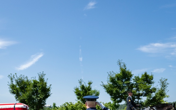 Full Military Funeral Honors with Escort are Conducted for U.S. Air Force Lt. Col. Donald Downing in Section 75