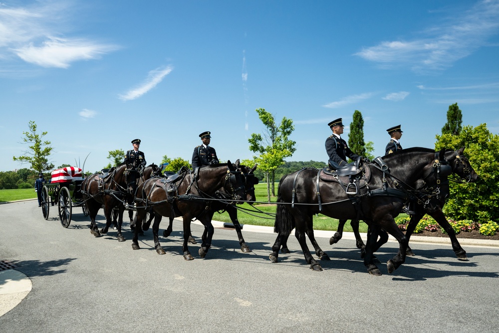 Full Military Funeral Honors with Escort are Conducted for U.S. Air Force Lt. Col. Donald Downing in Section 75