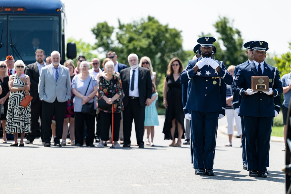 Full Military Funeral Honors with Escort are Conducted for U.S. Air Force Lt. Col. Donald Downing in Section 75