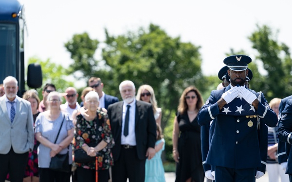 Full Military Funeral Honors with Escort are Conducted for U.S. Air Force Lt. Col. Donald Downing in Section 75