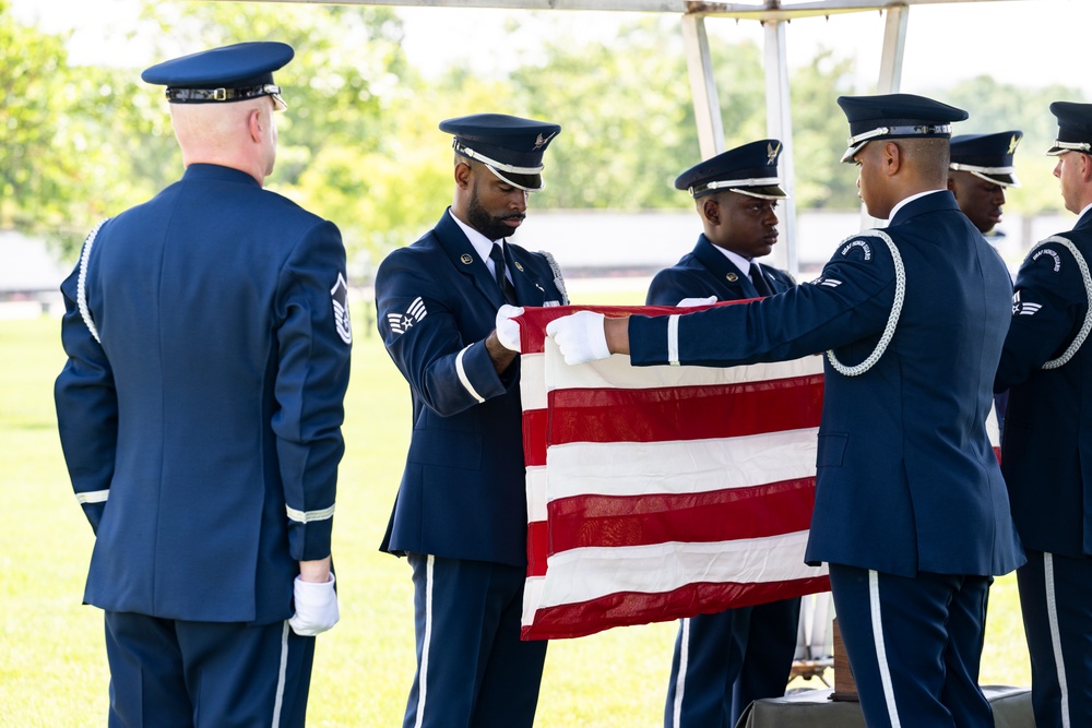 Full Military Funeral Honors with Escort are Conducted for U.S. Air Force Lt. Col. Donald Downing in Section 75
