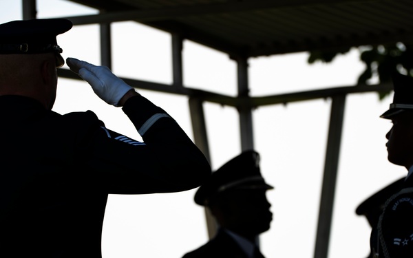 Full Military Funeral Honors with Escort are Conducted for U.S. Air Force Lt. Col. Donald Downing in Section 75