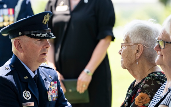 Full Military Funeral Honors with Escort are Conducted for U.S. Air Force Lt. Col. Donald Downing in Section 75