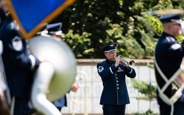 Full Military Funeral Honors with Escort are Conducted for U.S. Air Force Lt. Col. Donald Downing in Section 75