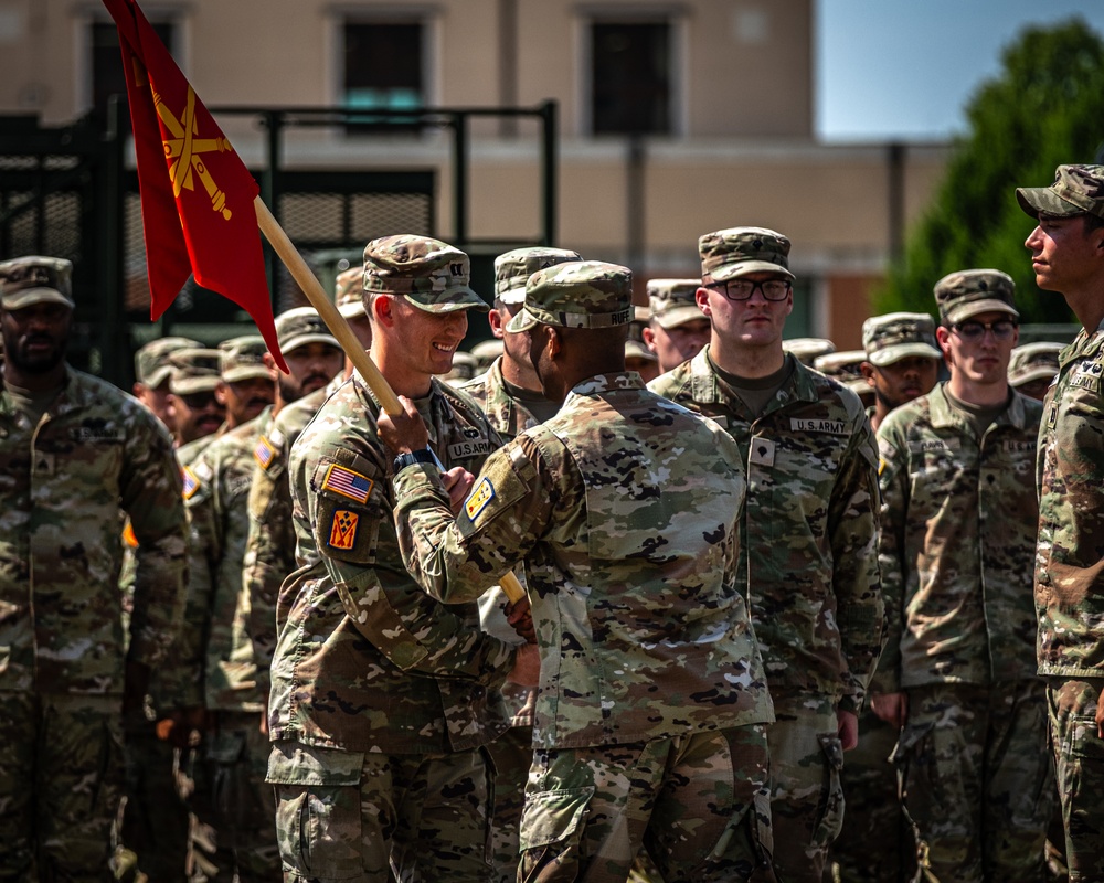 Air Defenders conduct a change of command ceremony