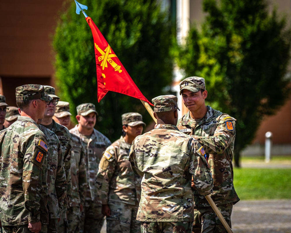 Air Defenders conduct a change of command ceremony