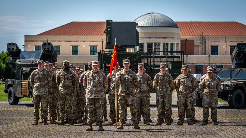 Air Defenders conduct a change of command ceremony