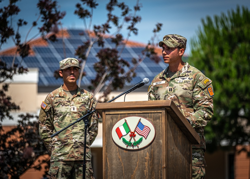 Air Defenders conduct a change of command ceremony