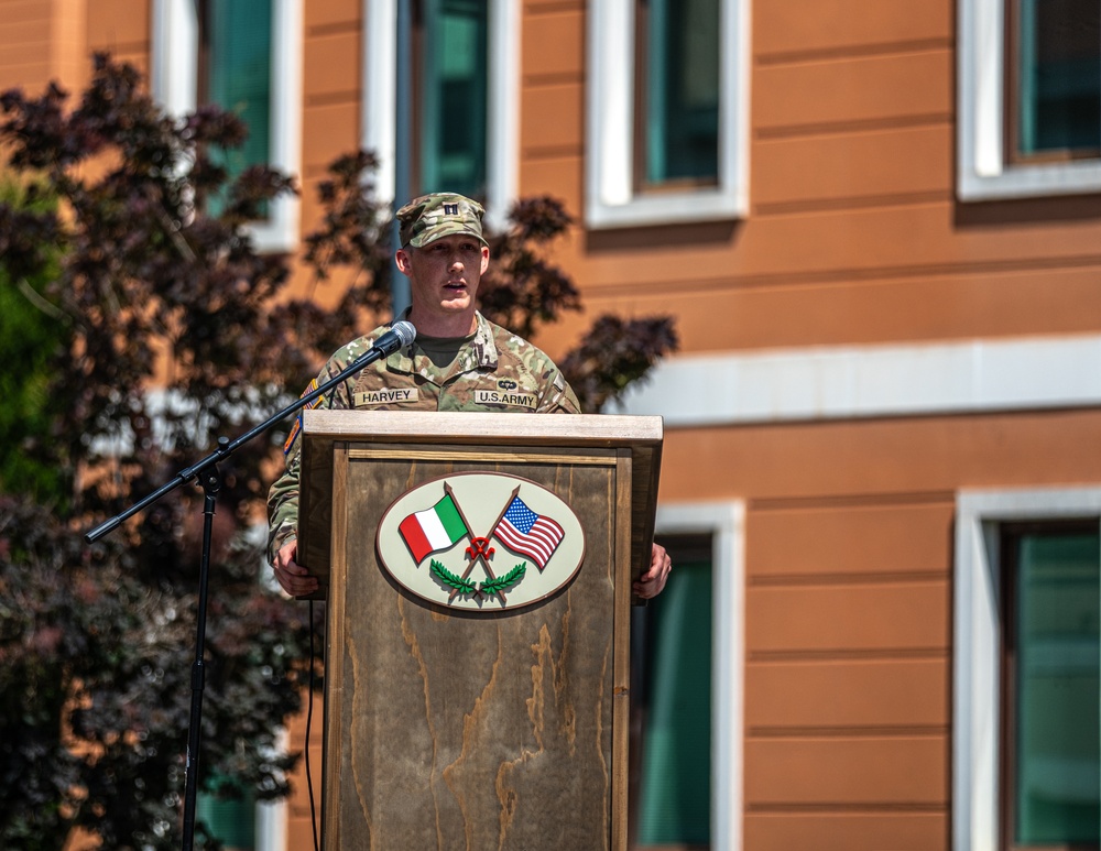 Air Defenders conduct a change of command ceremony
