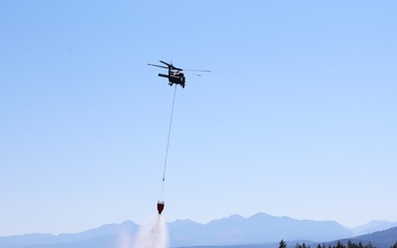 Army National Guard and Central Pierce Fire Department Conduct Water Bucket Training