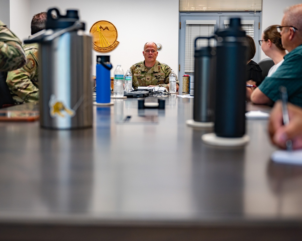 Col. Terrance Holmes, 90th Missile Wing commander, takes a tour around F.E. Warren Air Force Base
