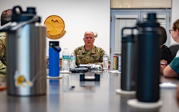Col. Terrance Holmes, 90th Missile Wing commander, takes a tour around F.E. Warren Air Force Base