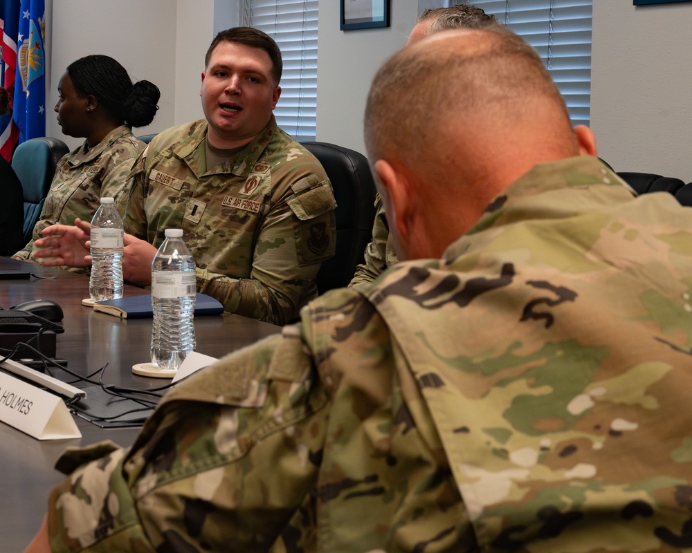 Col. Terrance Holmes, 90th Missile Wing commander, takes a tour around F.E. Warren Air Force Base