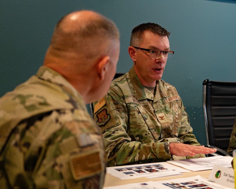 Col. Terrance Holmes, 90th Missile Wing commander, takes a tour around F.E. Warren Air Force Base
