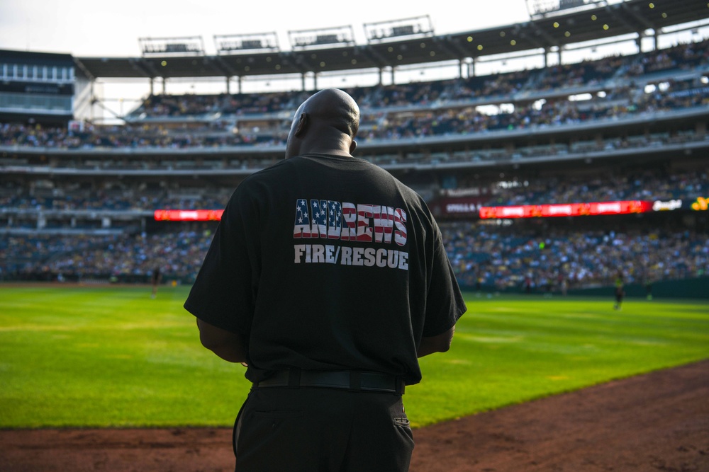 Lighting up D.C.: Andrews Fire Dept, 316 EOD recognized during Banana Ball national tour