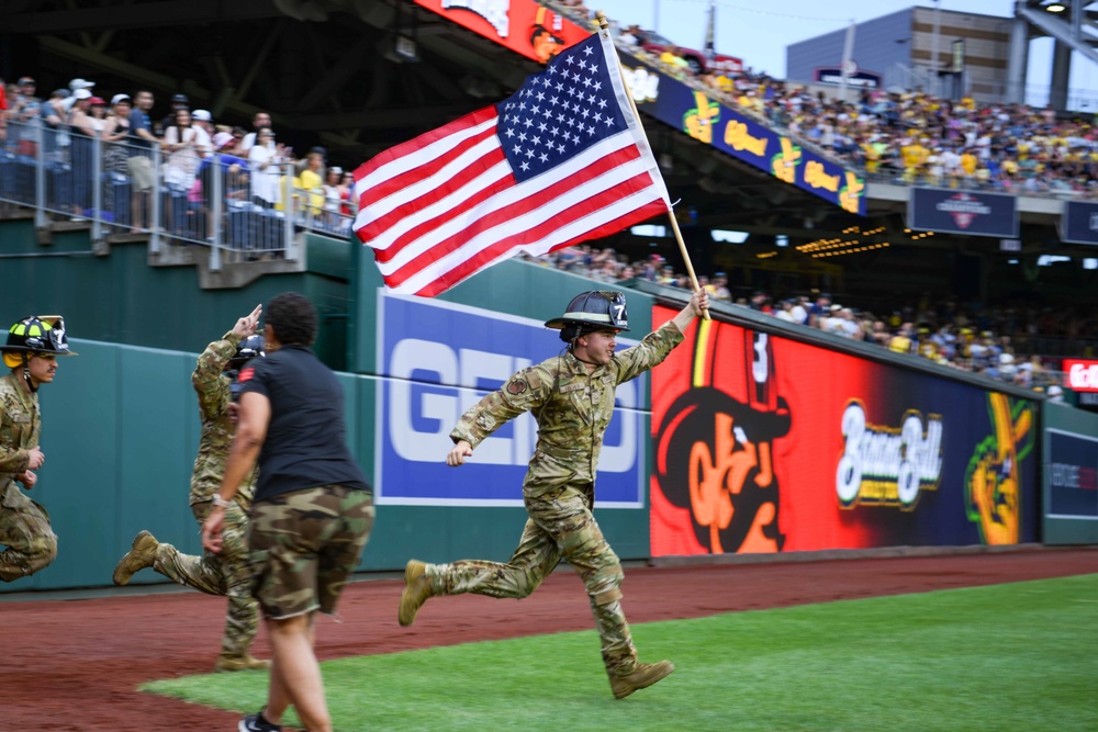 Lighting up D.C.: Andrews Fire Dept, 316 EOD recognized during Banana Ball national tour
