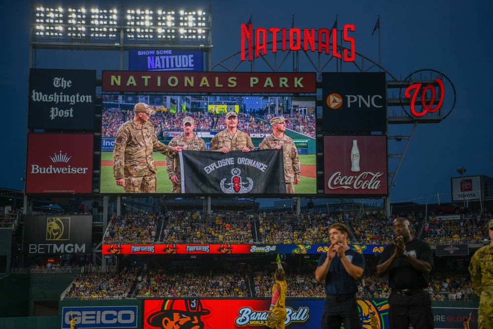 Lighting up D.C.: Andrews Fire Dept, 316 EOD recognized during Banana Ball national tour