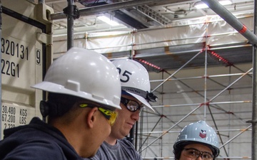 Ronald Reagan Sailors and PSNS Workers Discuss Ventilation Restoration