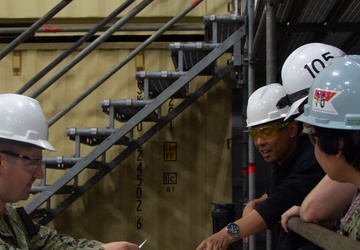 Ronald Reagan Sailors and PSNS Workers Discuss Ventilation Restoration