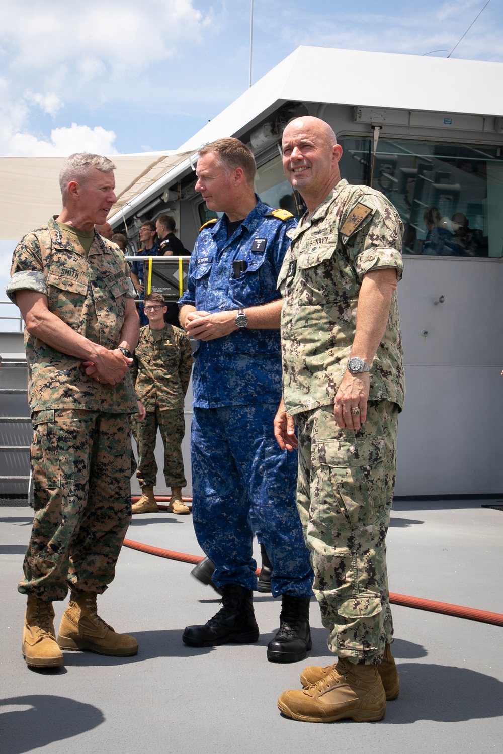 ACNO Adm. Jim Kilby, CMC Gen. Eric Smith, with RNLN Commander Adm. George Pastoor Participate in Atlantic Alliance 2025