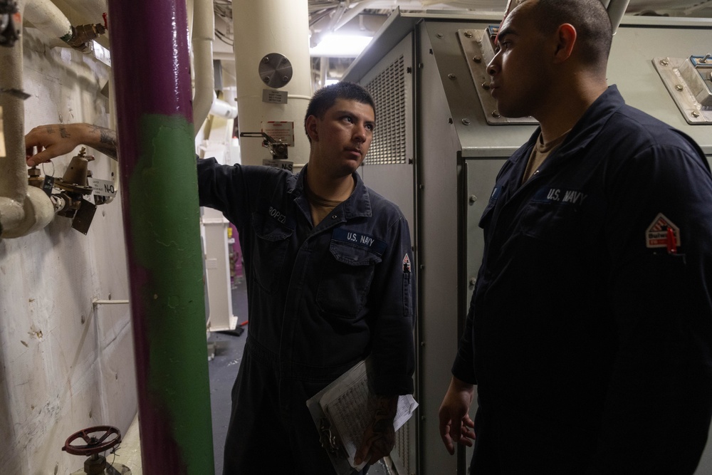 USS Gerald R. Ford (CVN 78) Sailors Stand Watch