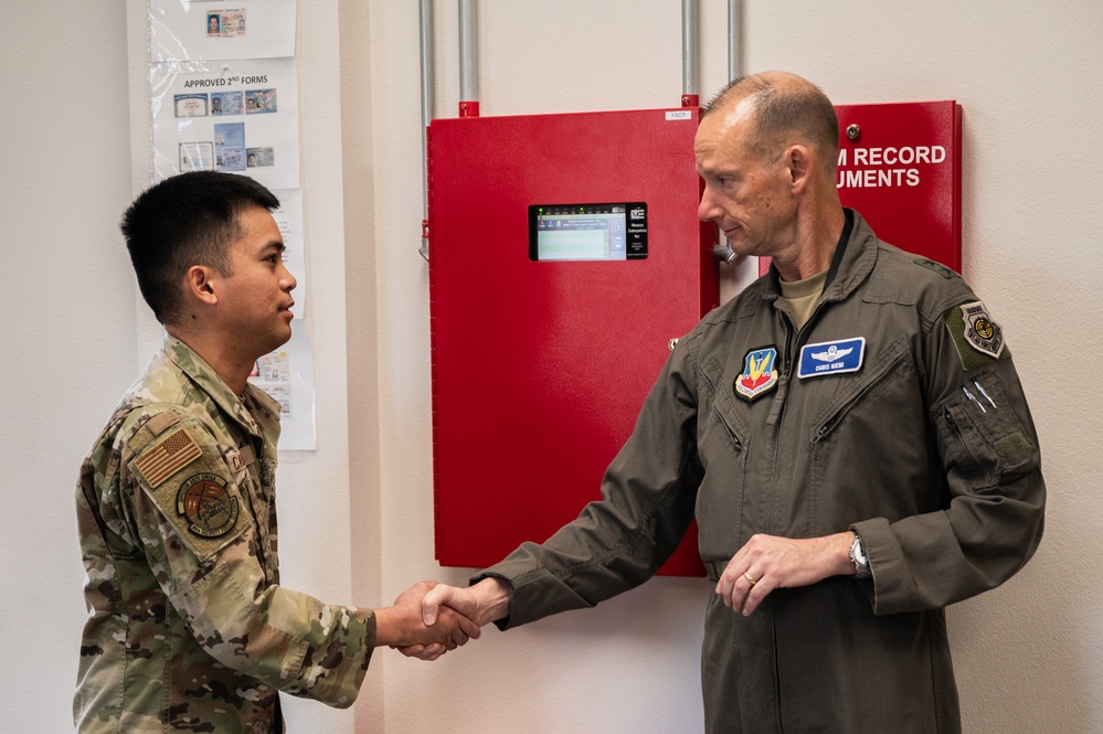 Maj. Gen. Niemi coins Nellis Airmen for going above and beyond