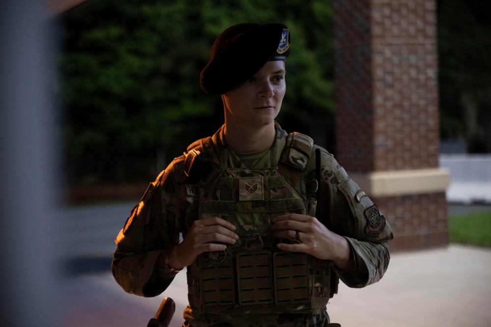 JB Charleston Security Forces stand watch