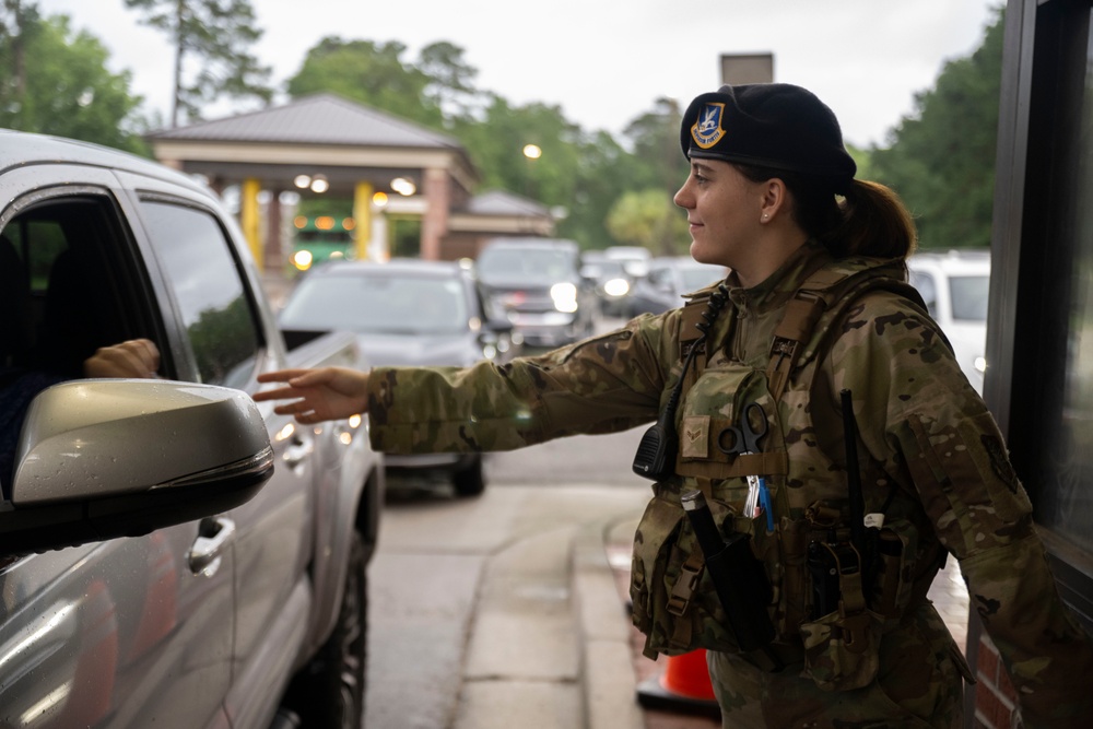 JB Charleston Security Forces stand watch