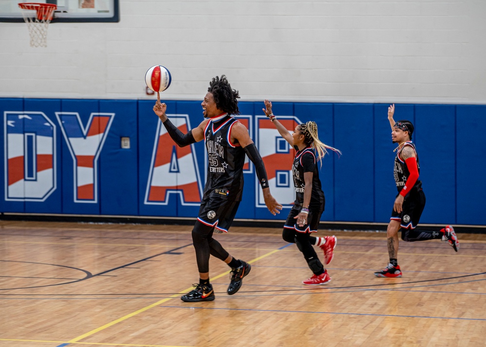 Harlem Globetrotters perform at Moody AFB