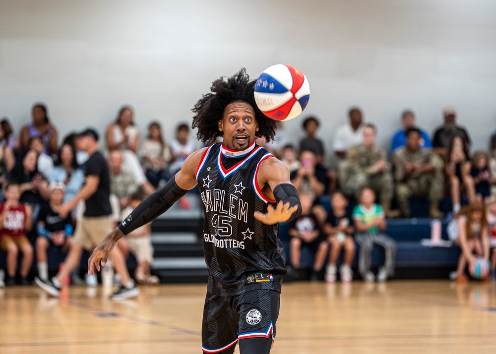 Harlem Globetrotters perform at Moody AFB