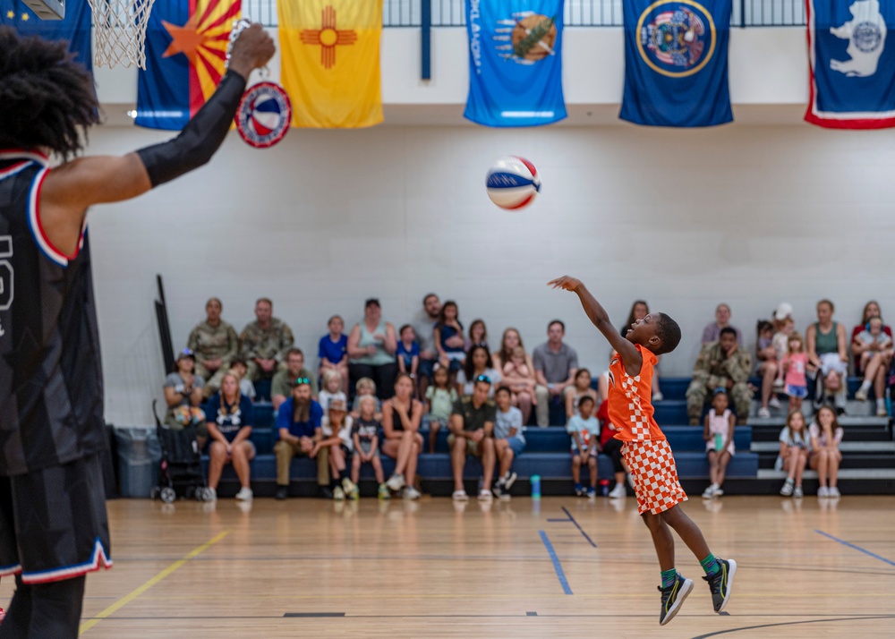 Harlem Globetrotters perform at Moody AFB