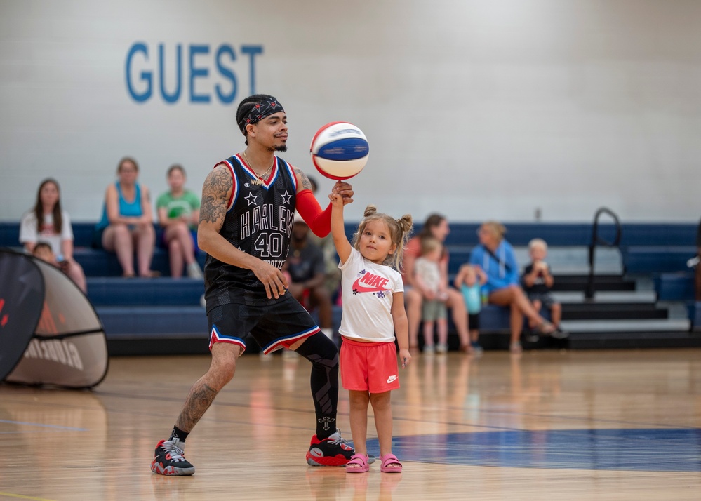 Harlem Globetrotters perform at Moody AFB