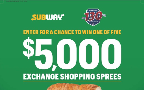 Exchange 130th Anniversary Subway Sweepstakes