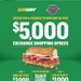 Exchange 130th Anniversary Subway Sweepstakes