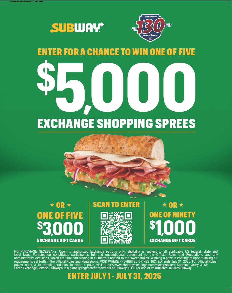 Exchange 130th Anniversary Subway Sweepstakes
