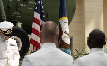 U.S. Navy HM2 Dailey commissions as an Ensign