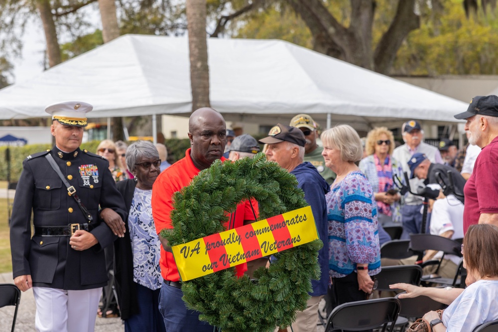 Vietnam War Veterans Day wreath laying ceremony