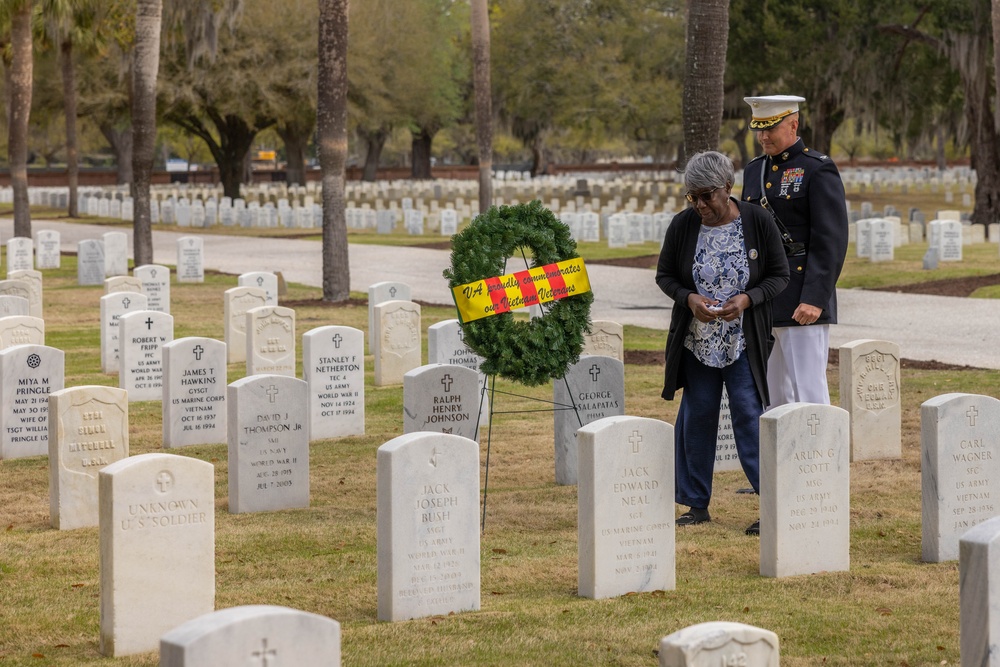 Vietnam War Veterans Day wreath laying ceremony