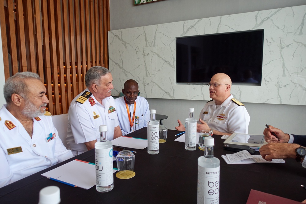U.S. Navy and Libyan Leader Bilateral Meeting at AMFS 25