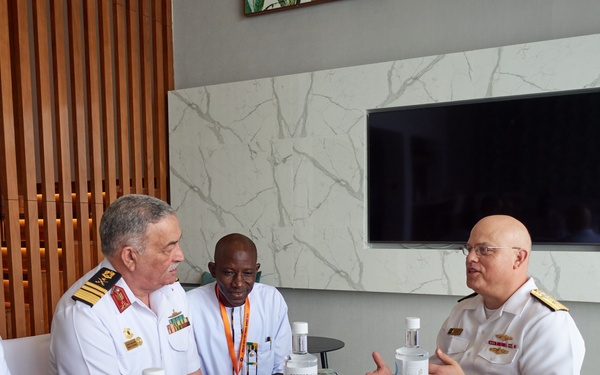 U.S. Navy and Libyan Leader Bilateral Meeting at AMFS 25