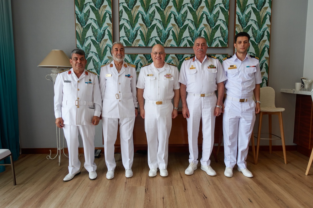 U.S. Navy and Libyan Leader Bilateral Meeting at AMFS 25