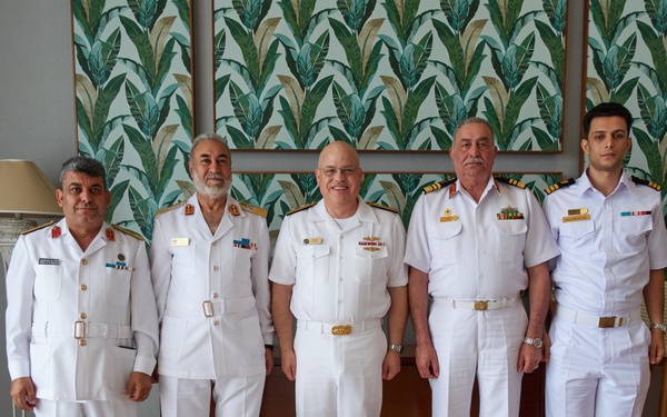 U.S. Navy and Libyan Leader Bilateral Meeting at AMFS 25