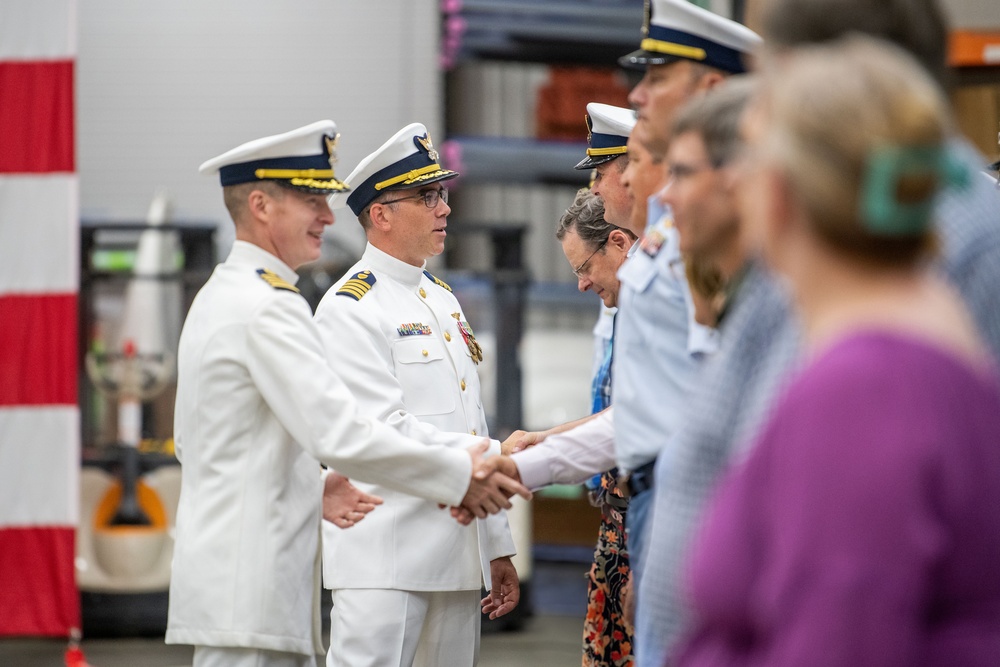 Captains Polyak and Lineberry recognize Aviation Logistics Center division representatives