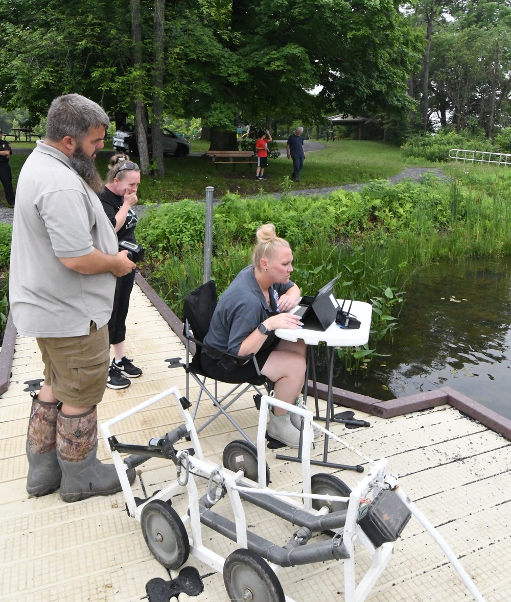 Chaos Divers visit Fort Drum for search and recovery case in Remington Pond