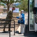Col. Steven Fox Greets Mrs. Christine Grady