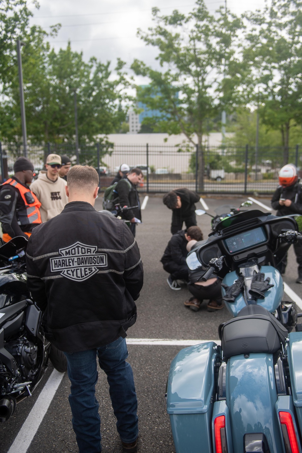 Ronald Reagan Sailors Preform Safety Inspection For Command Motorcycle Ride