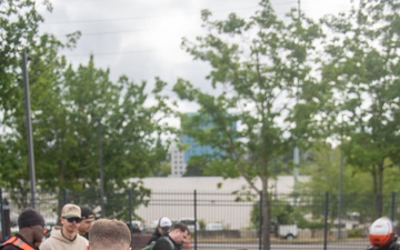 Ronald Reagan Sailors Preform Safety Inspection For Command Motorcycle Ride